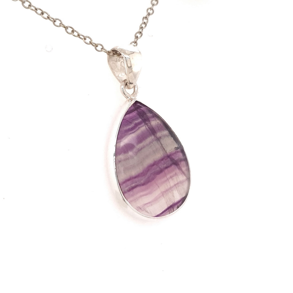 fluorite crystal pendant