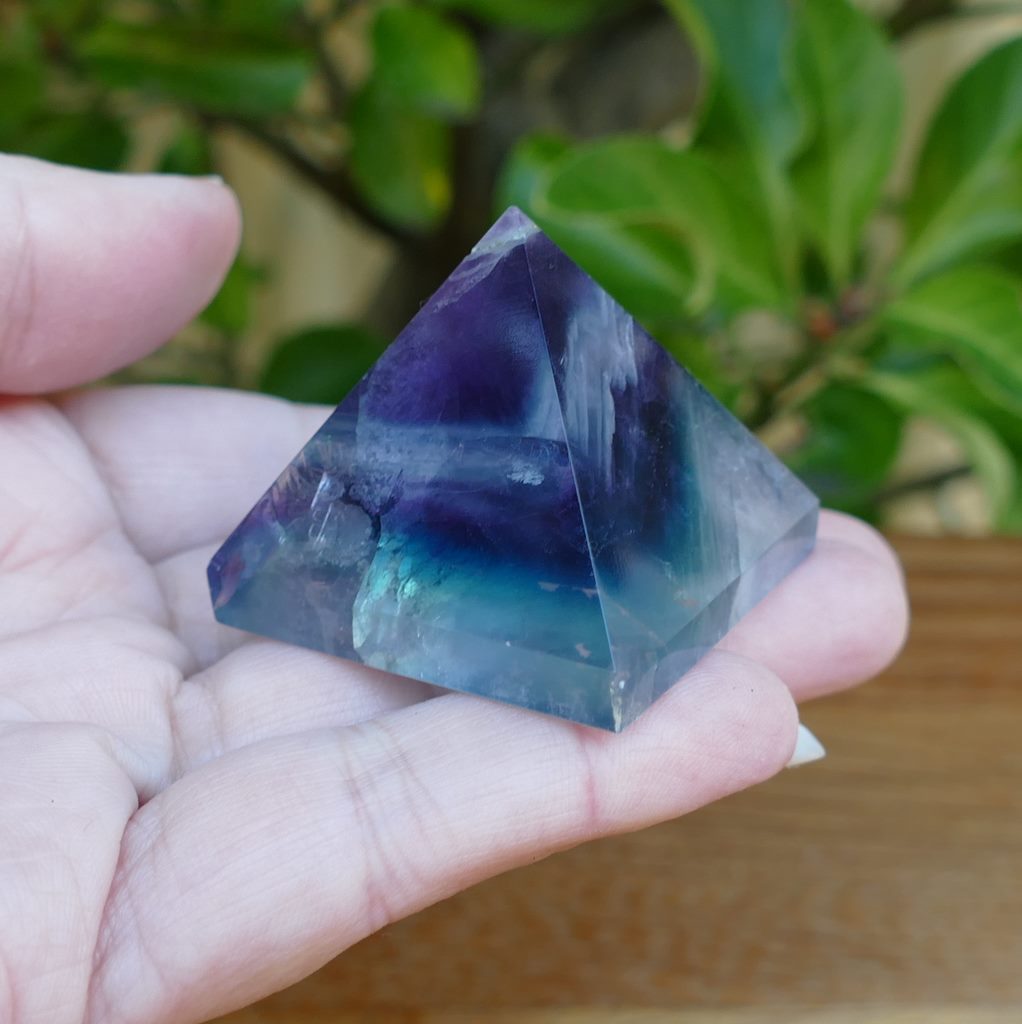 fluorite crystal pyramid