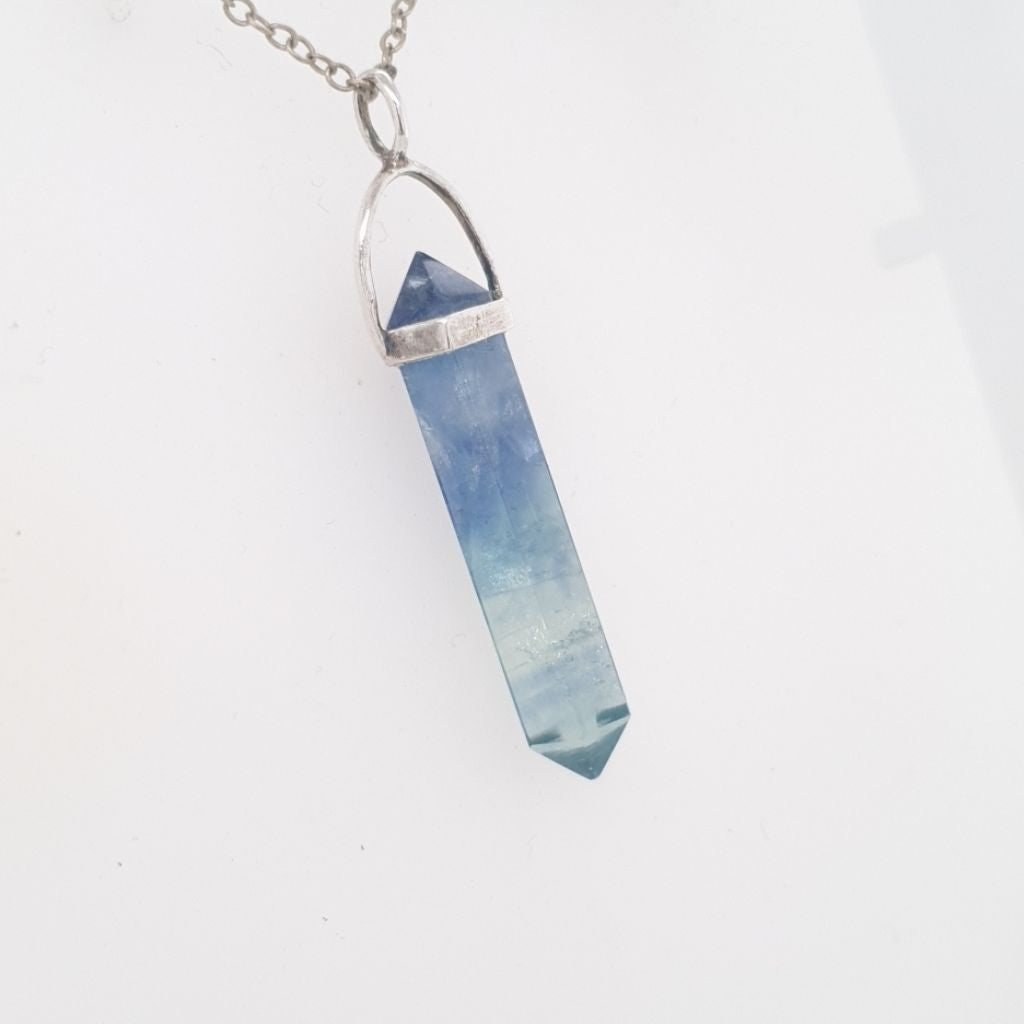 fluorite crystal point pendant