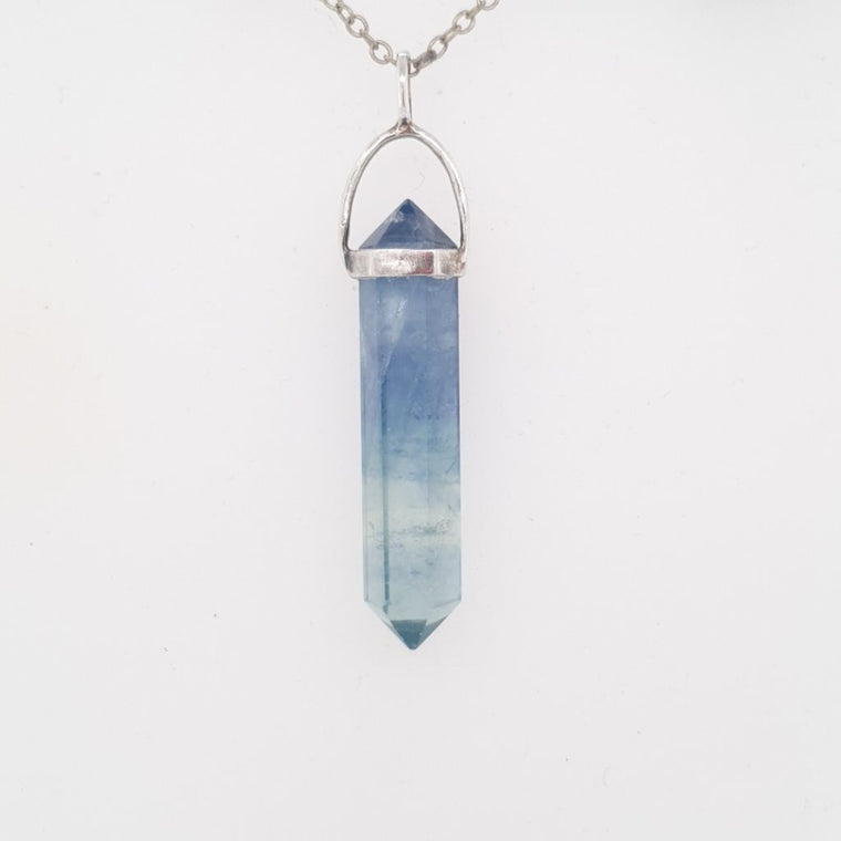 fluorite crystal point pendant