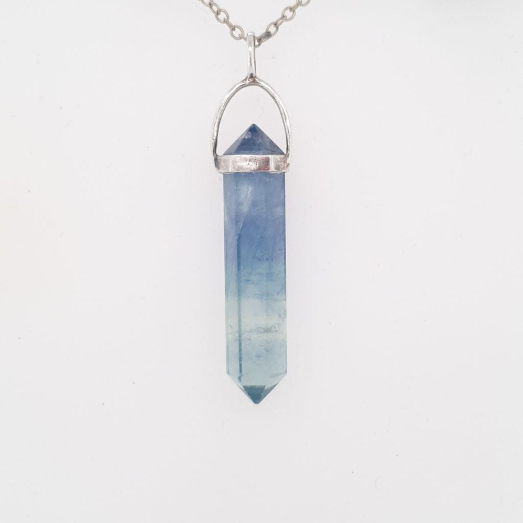 fluorite crystal point pendant