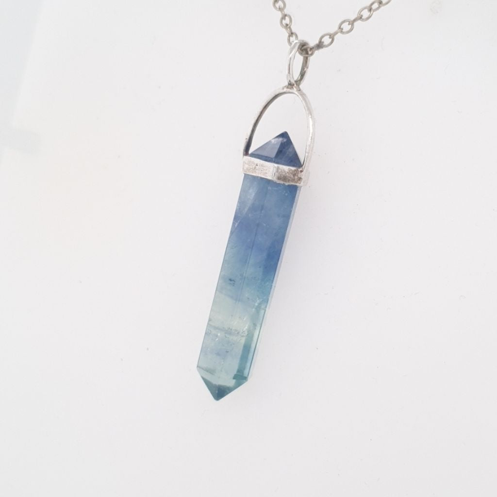 fluorite crystal point pendant