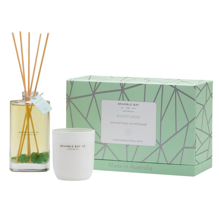 green aventurine crystal infusions gift set
