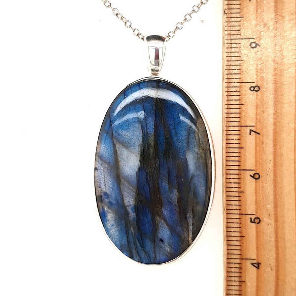 labradorite crystal pendant