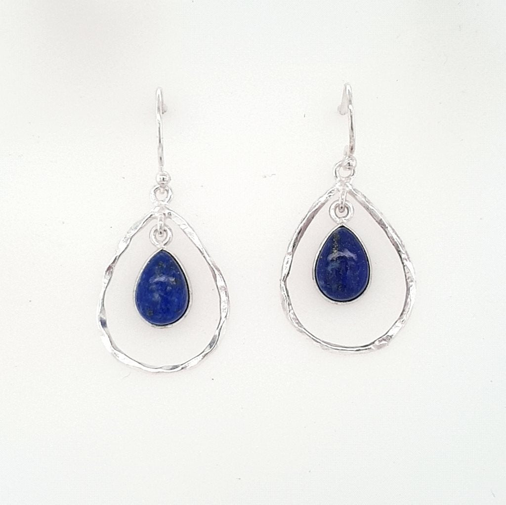 Lapis Lazuli Crystal Earrings