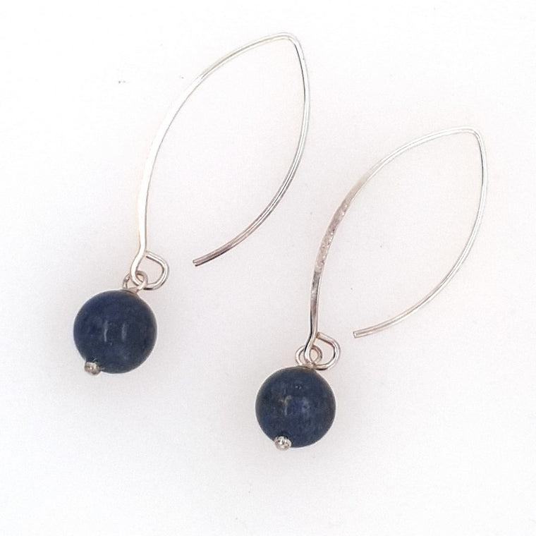 Lapis Lazuli Crystal Earrings