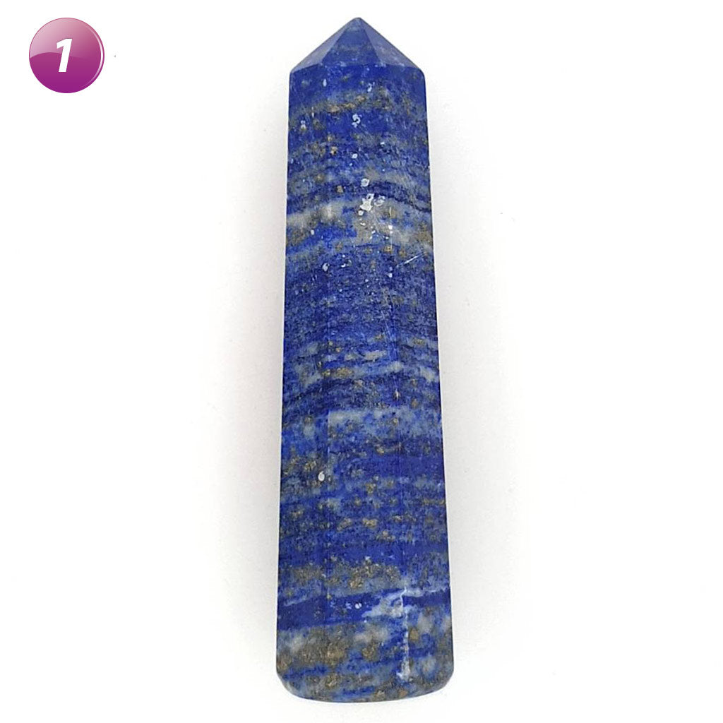 Lapis Lazuli Crystal Healing Wand with Reiki Gemstone Point