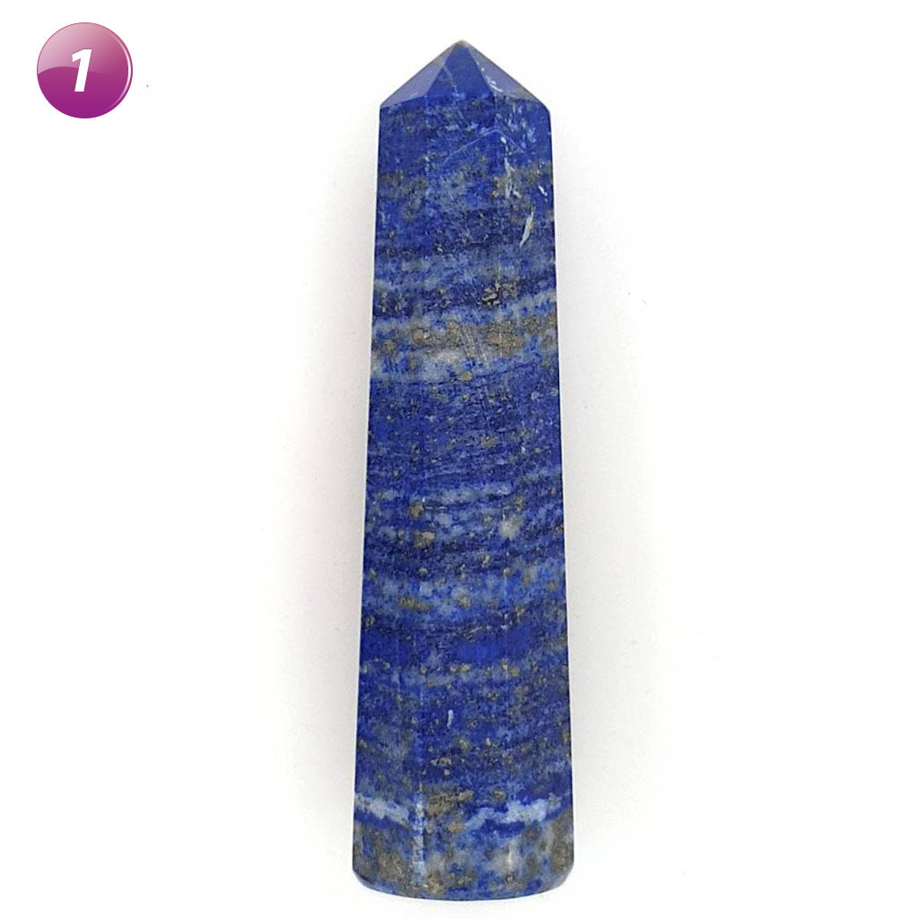 Lapis Lazuli Crystal Healing Wand with Reiki Gemstone Point