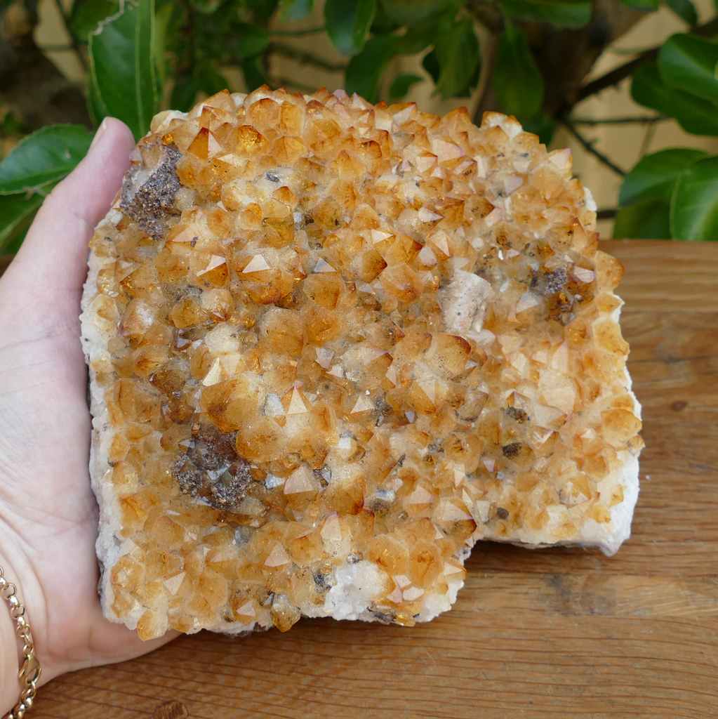 large citrine cluster