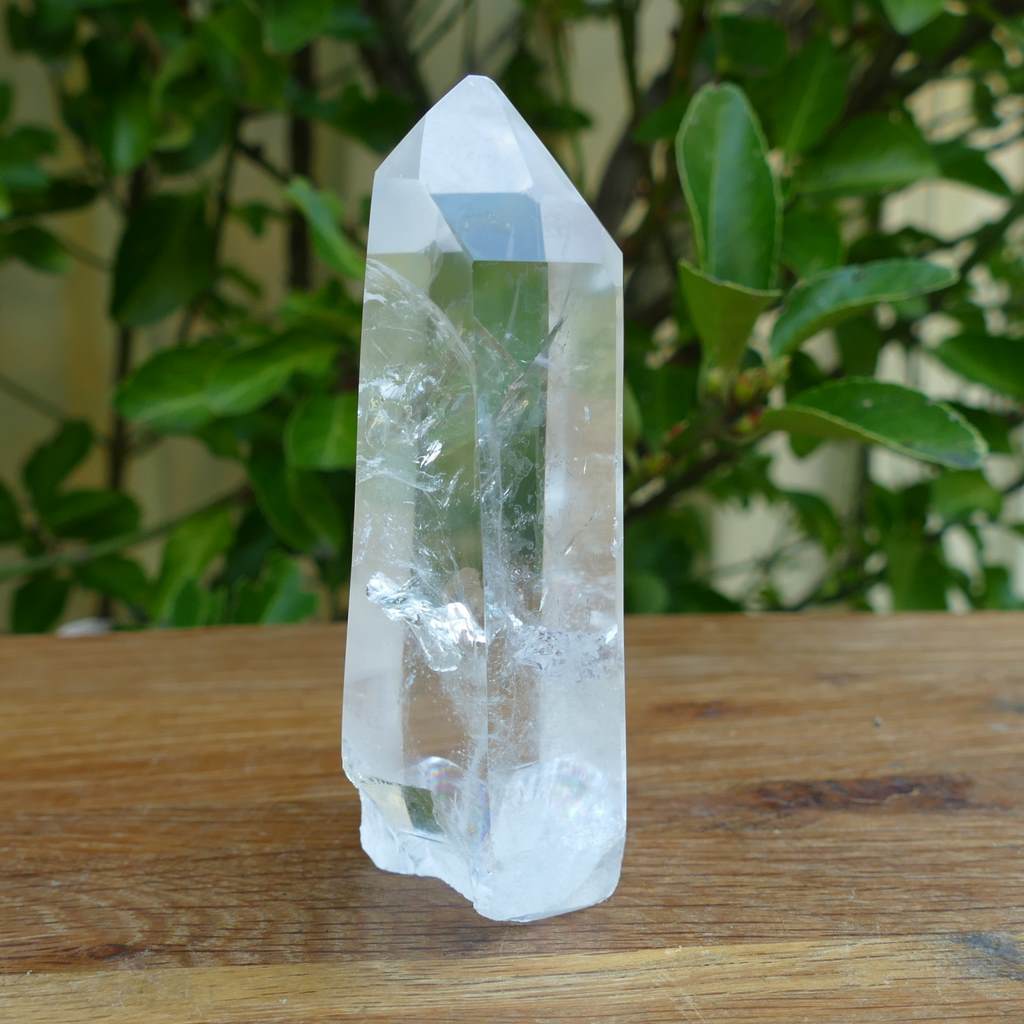 large clear quartz crystal point