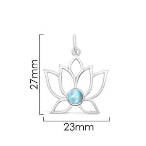 larimar lotus pendant