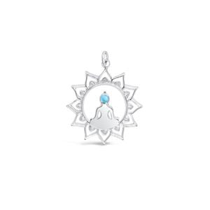 larimar mandala goddess pendant