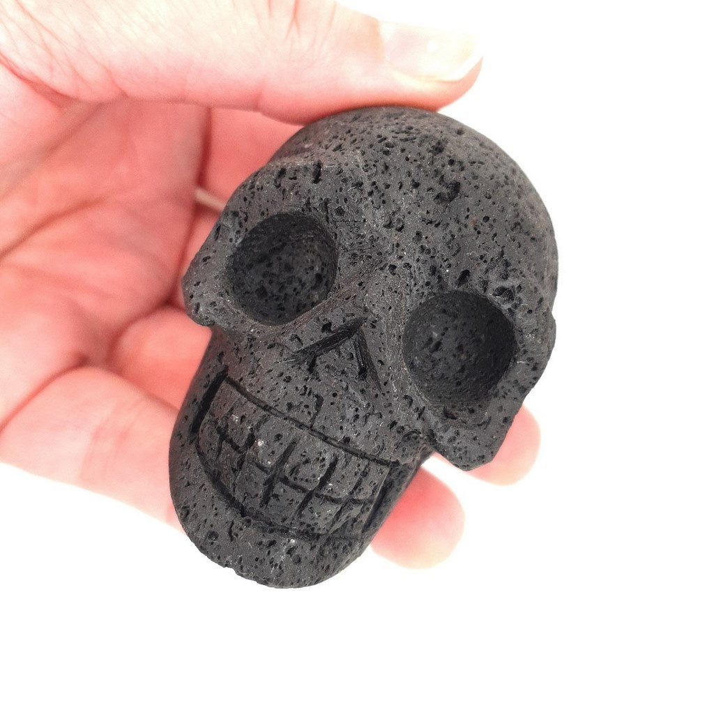 lava stone skull