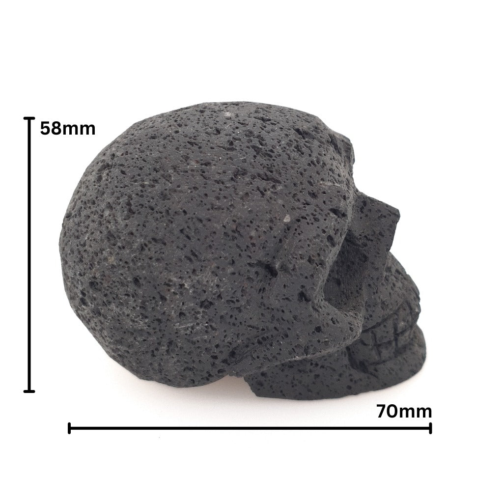 lava stone skull