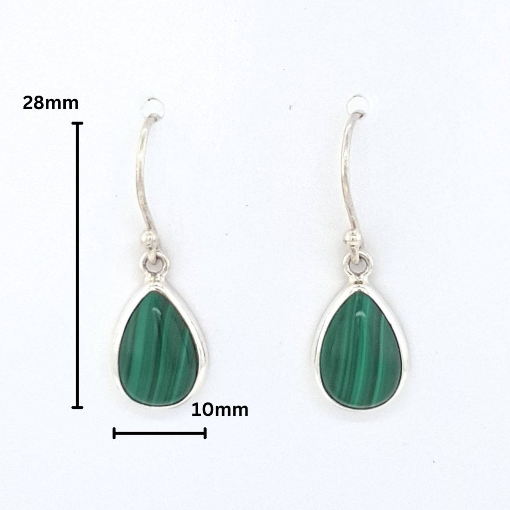 malachite crystal earrings