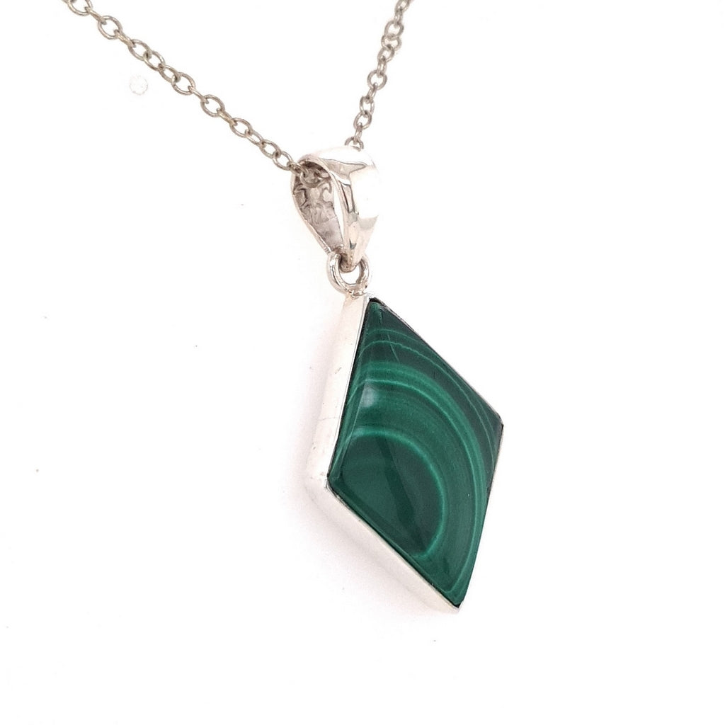 malachite crystal pendant