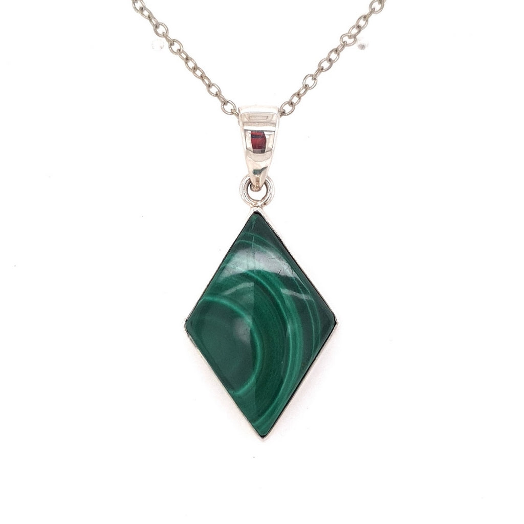 malachite crystal pendant