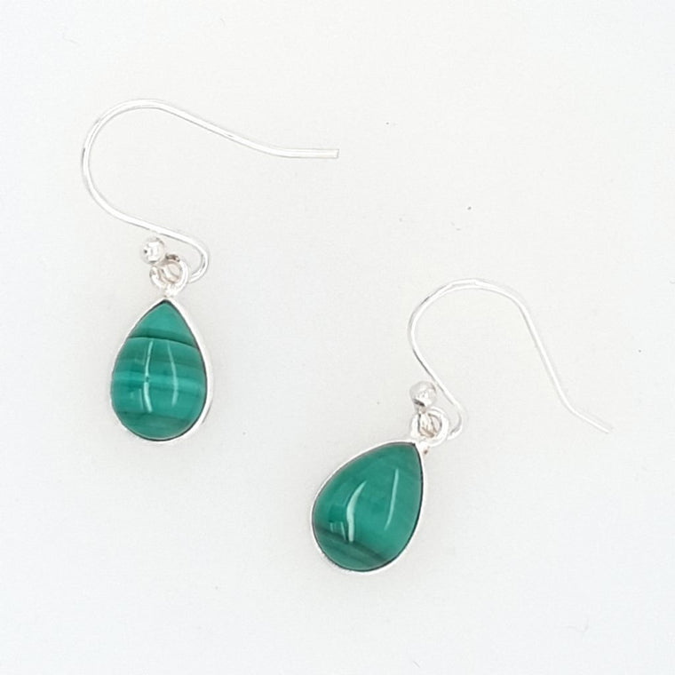 malachite crystal earrings