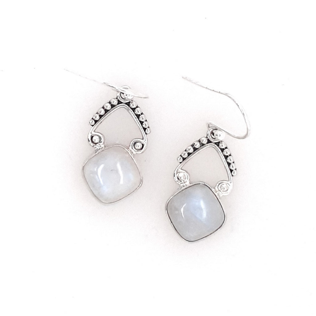 moonstone crystal earrings