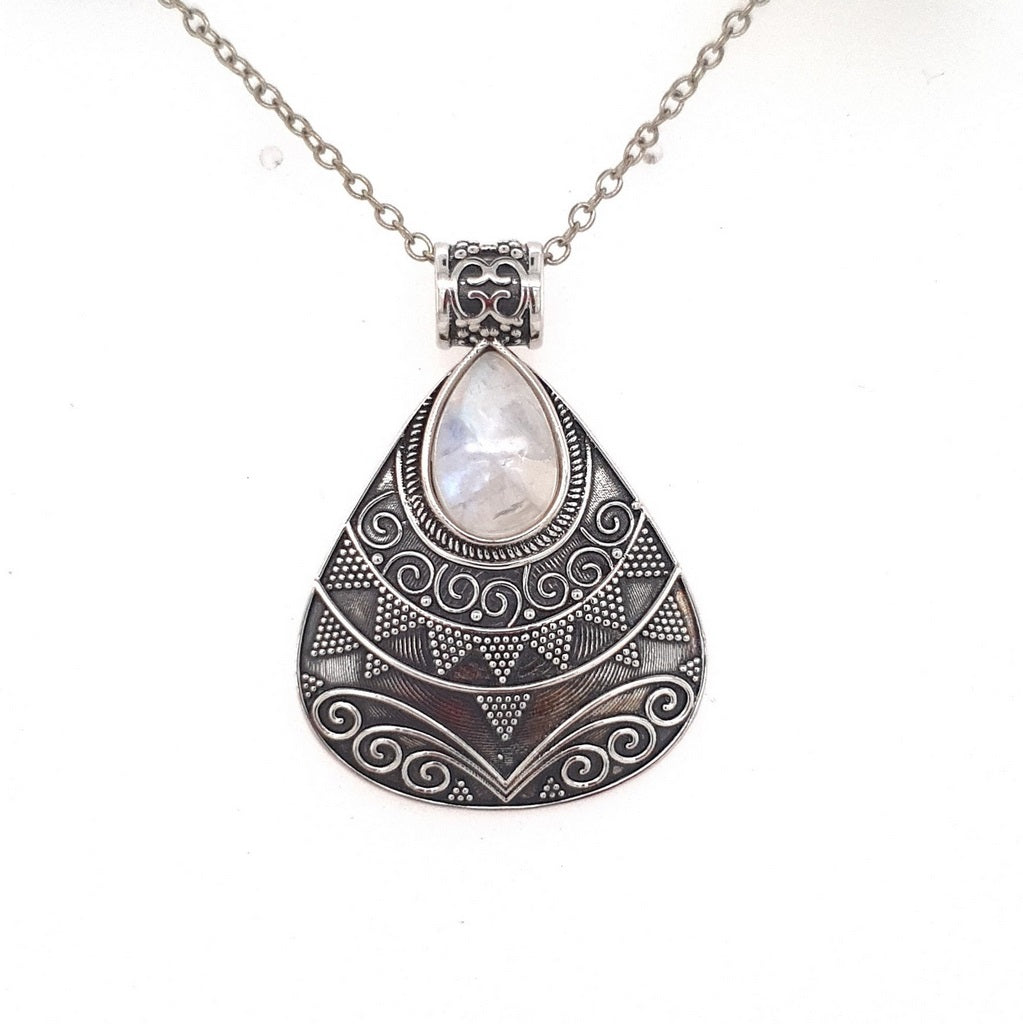 moonstone crystal pendant