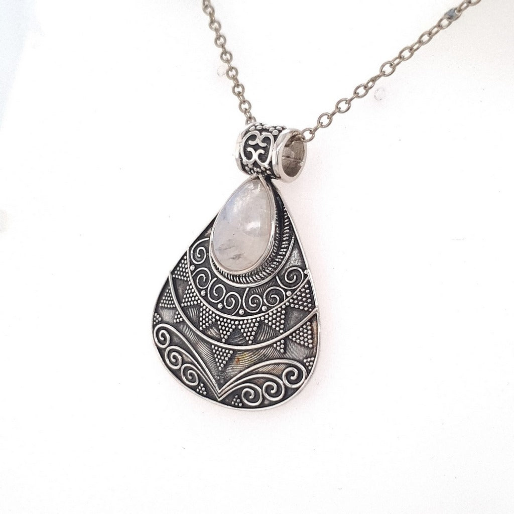 moonstone crystal pendant