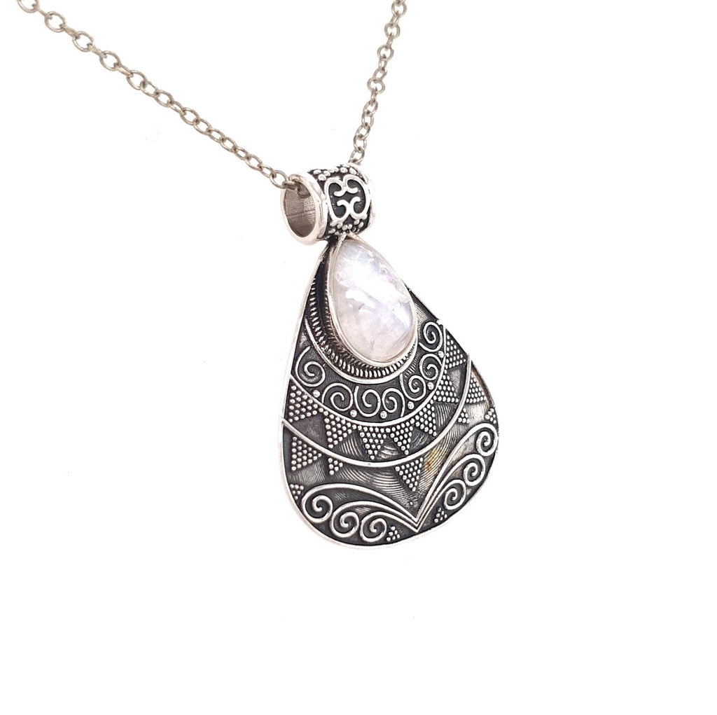 moonstone crystal pendant