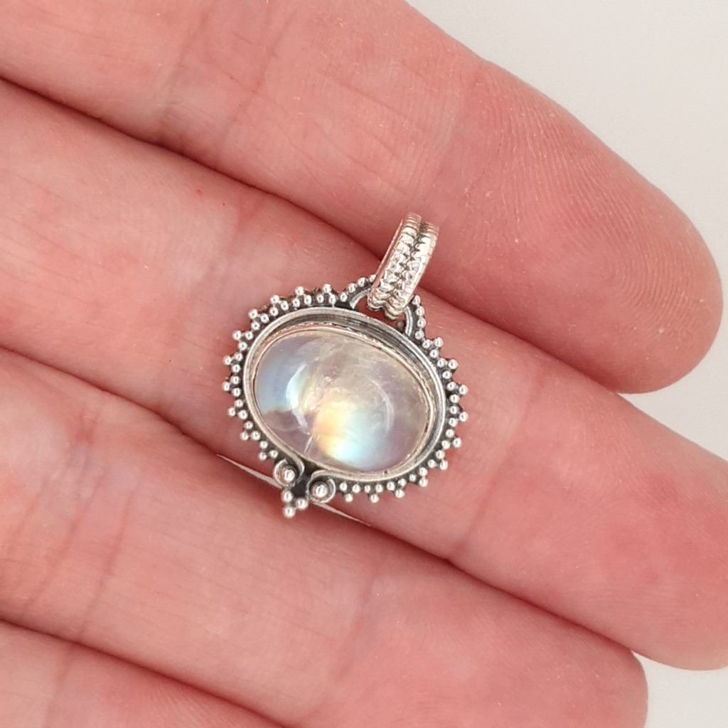 moonstone crystal pendant