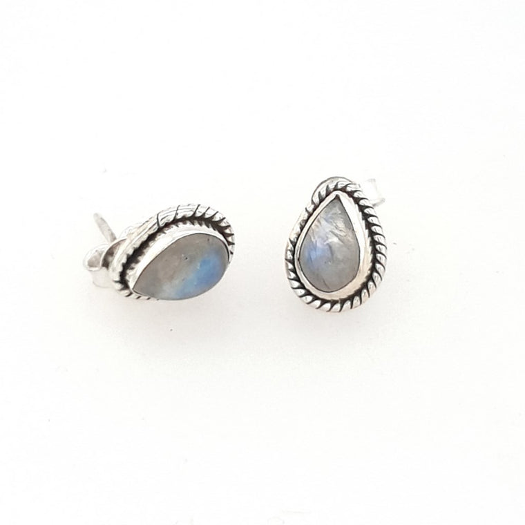 moonstone stud earrings