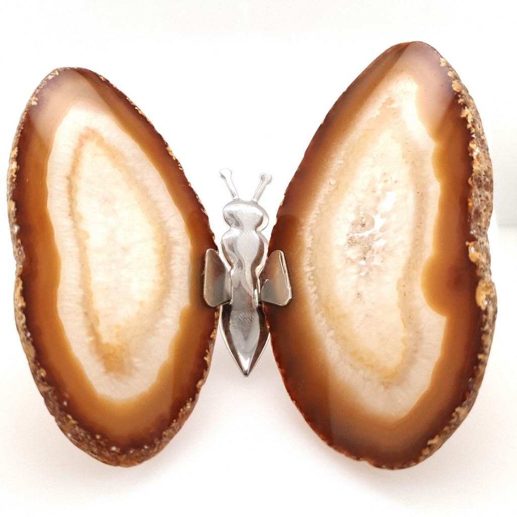 natural agate butterfly