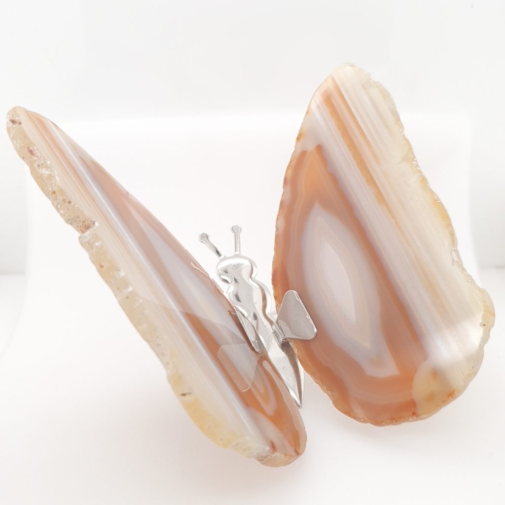 natural agate butterfly