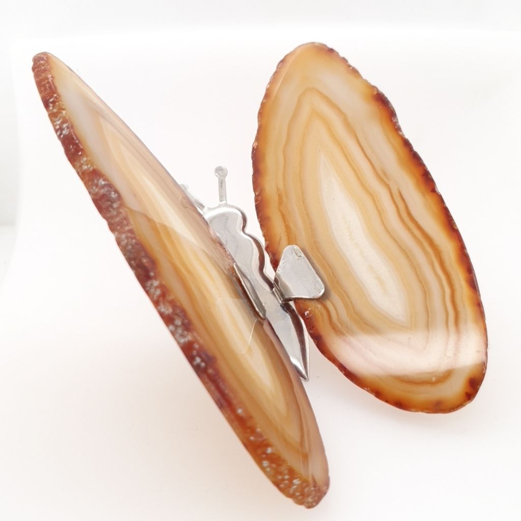 natural agate butterfly