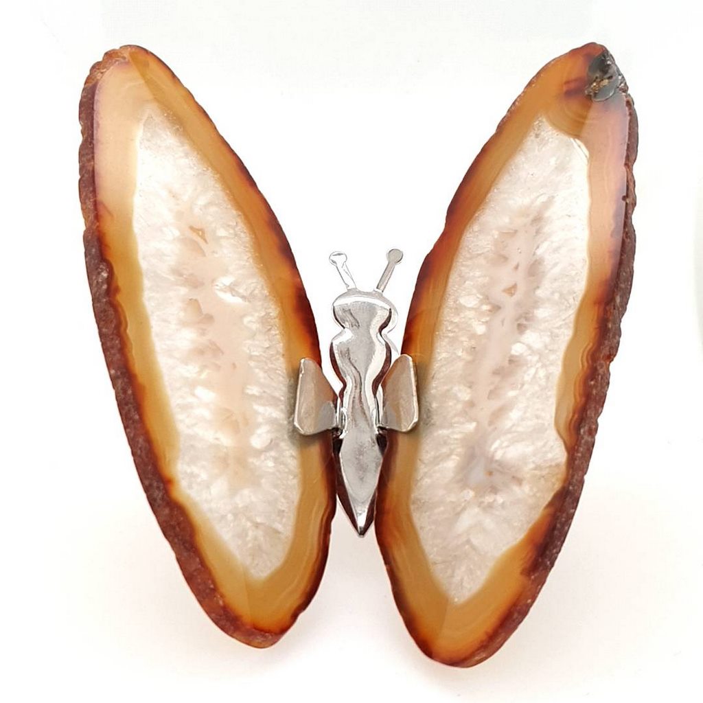 natural agate butterfly