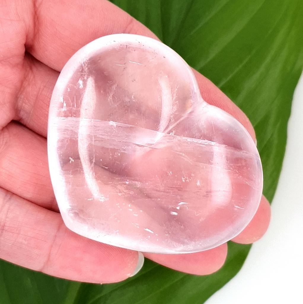 Optical Calcite Crystal Heart