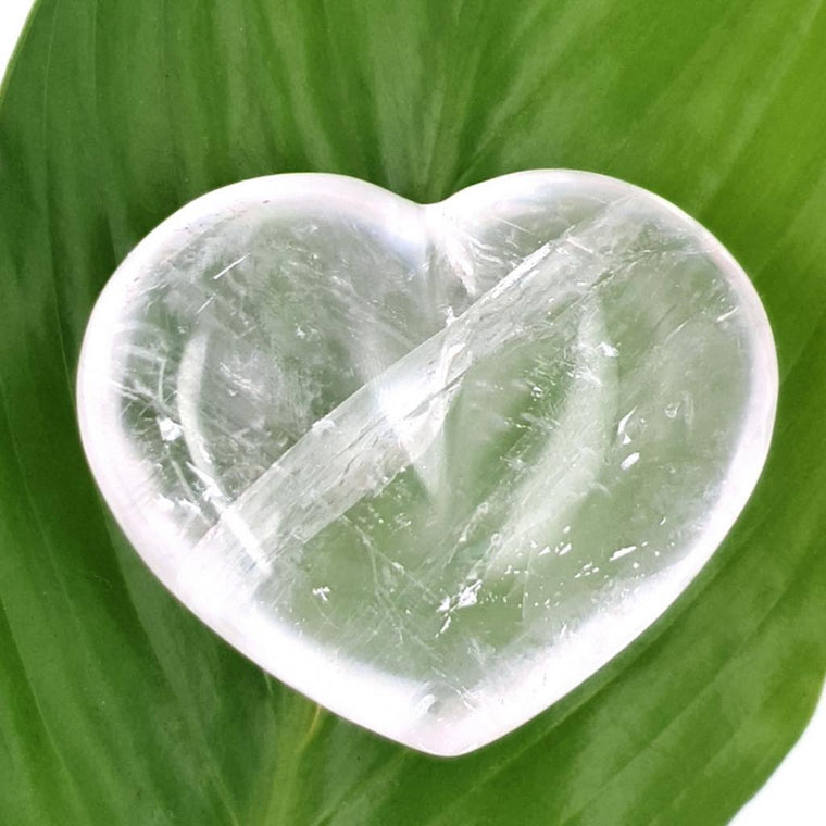 optical calcite crystal heart
