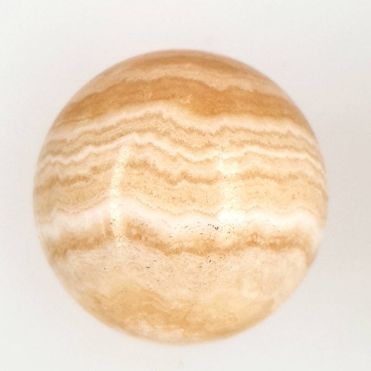 orange banded calcite sphere