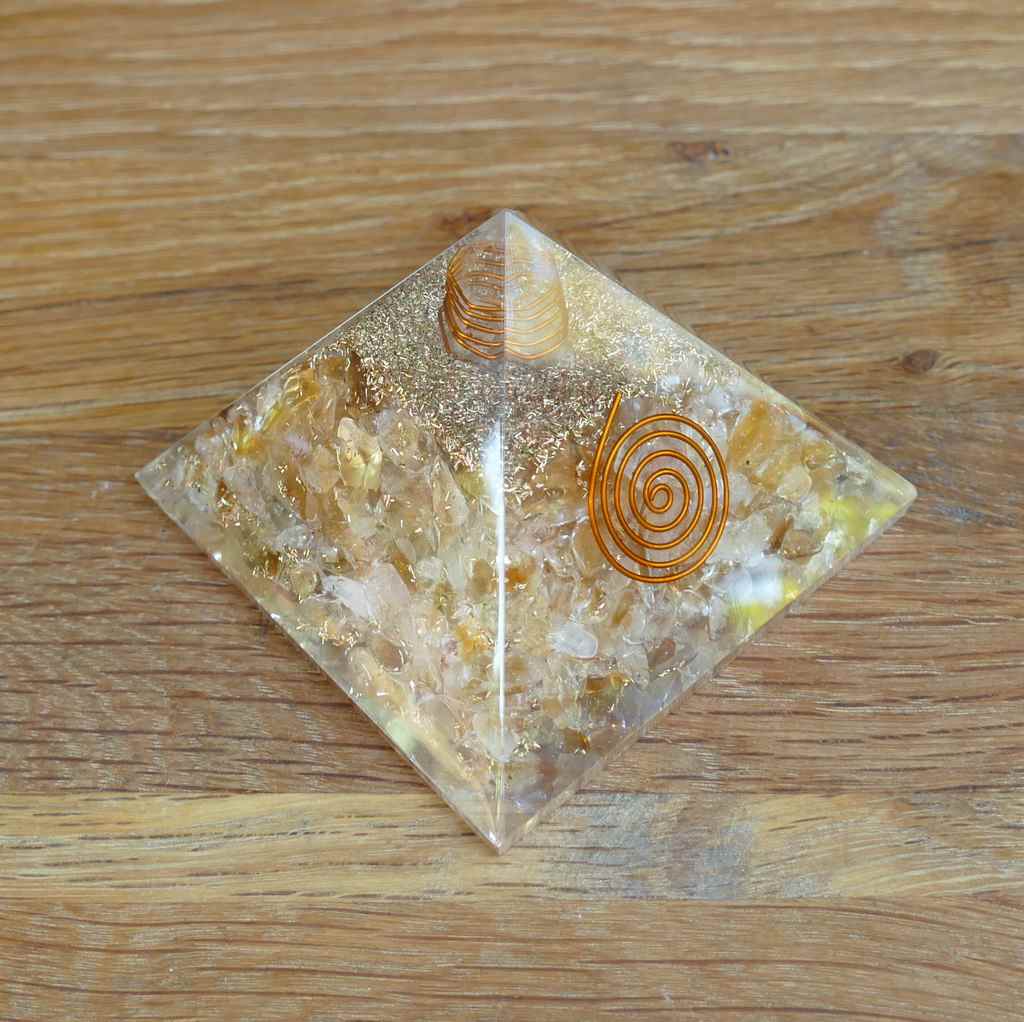 Orgone Pyramids with Citrine Crystals