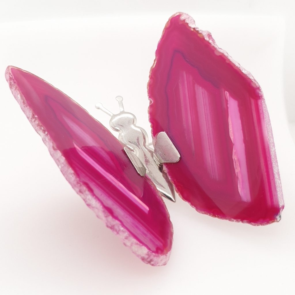 pink agate butterfly