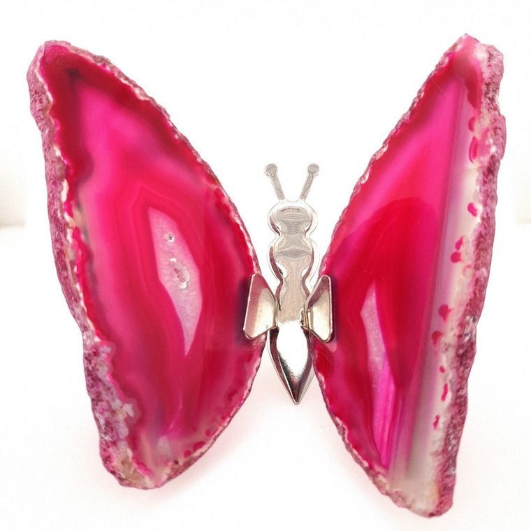 pink agate butterfly