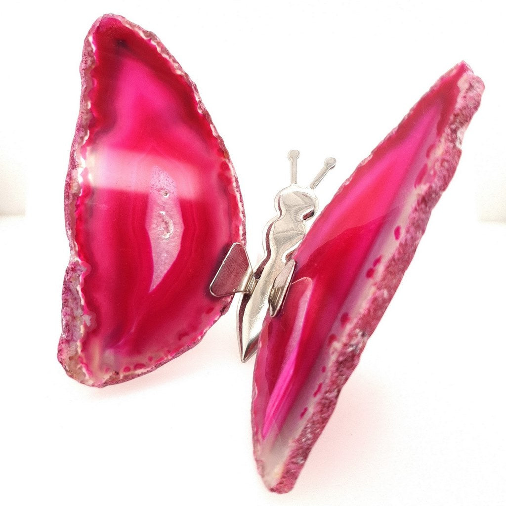 pink agate butterfly