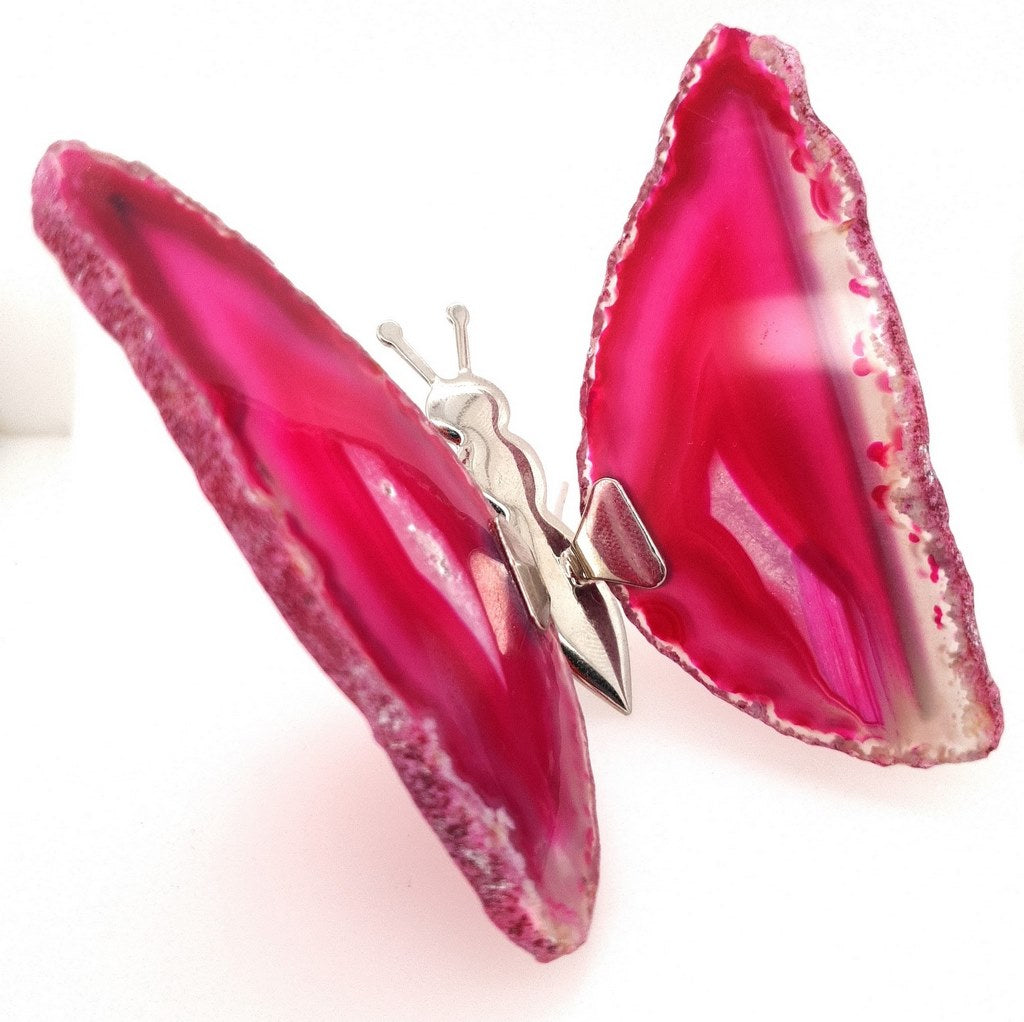 pink agate butterfly