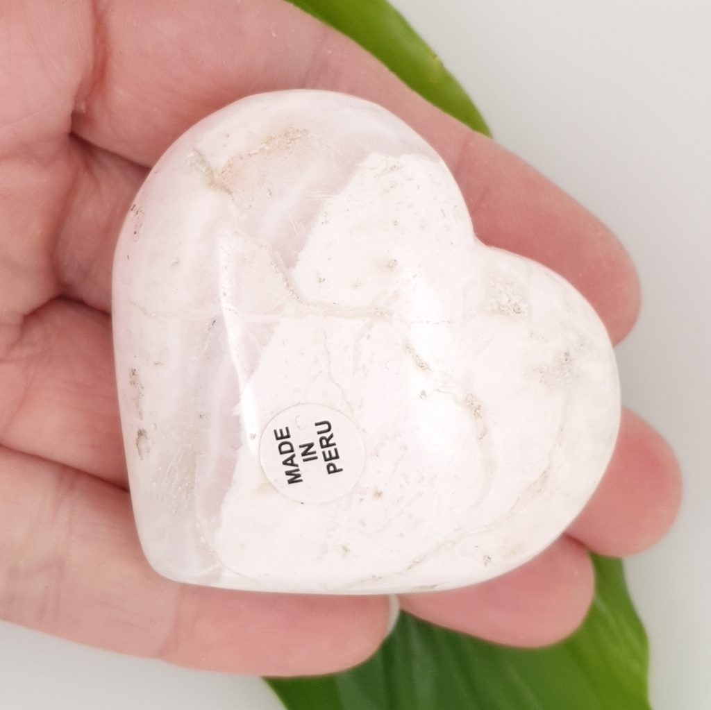 pink mangano crystal heart