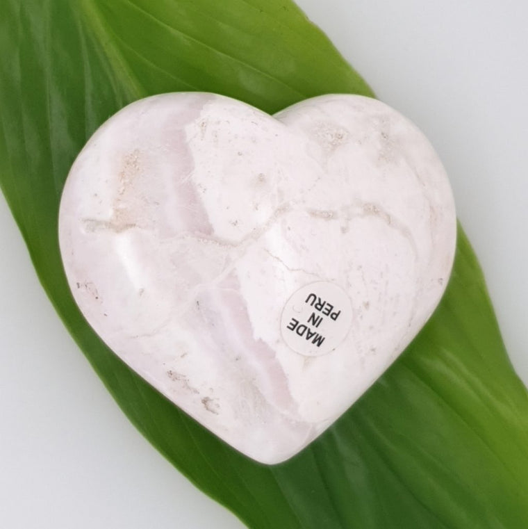 pink mangano crystal heart