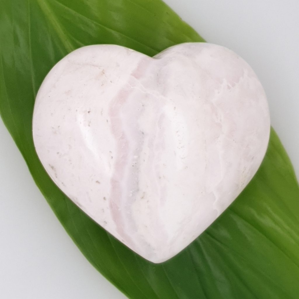 pink mangano crystal heart