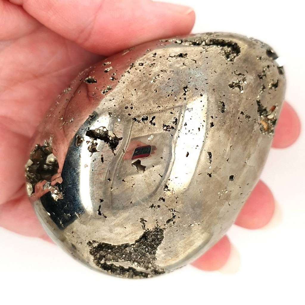 Pyrite Crystal Egg Fools Gold 578grams - High Energy Natural Iron Piedra Pirita