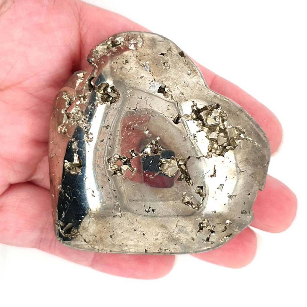 Pyrite Crystal Heart Some Call Fools Gold - 134grams