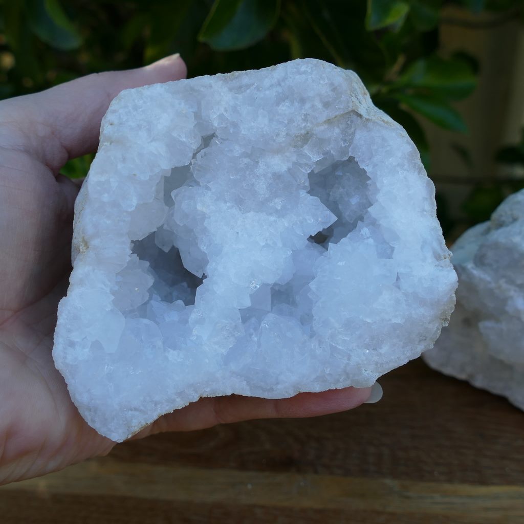 Quartz with Calcite Geode Pair - Friendship Stones