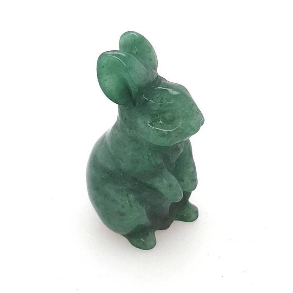 carved crystal rabbit green aventurine