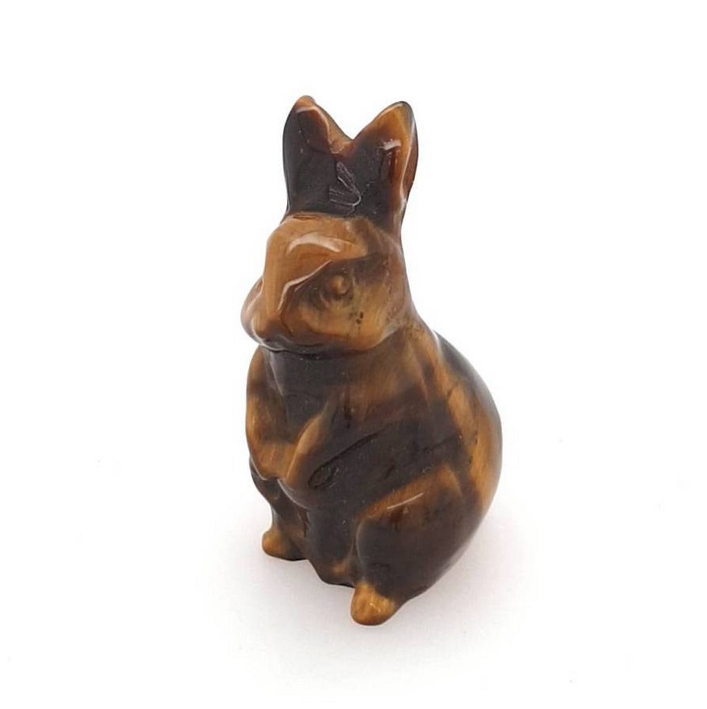 carved crystal rabbit tigers eye