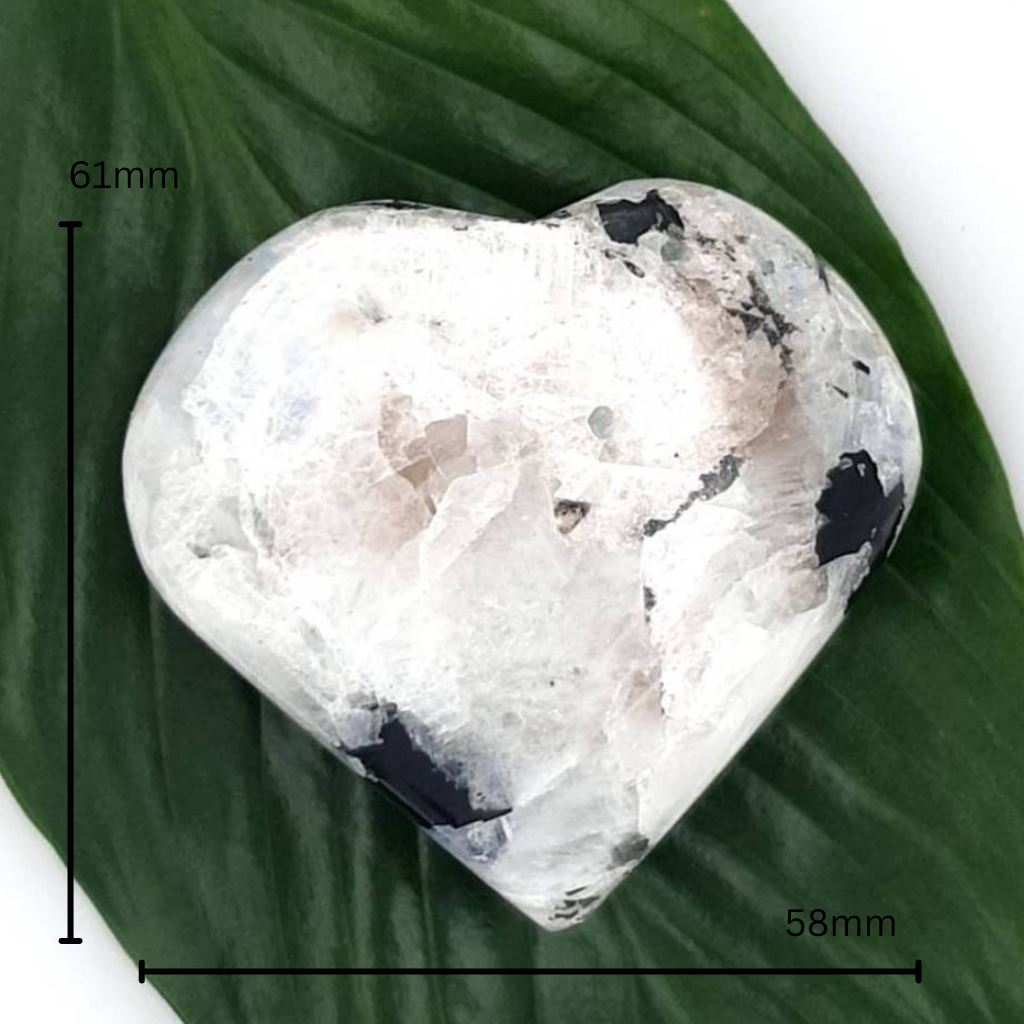 rainbow moonstone crystal heart