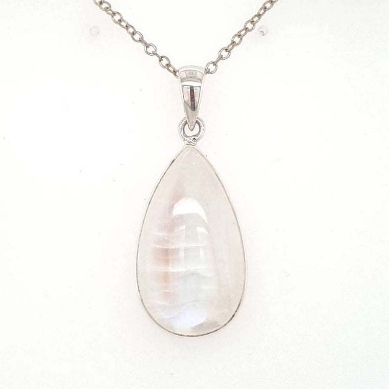 Rainbow Moonstone crystal pendant